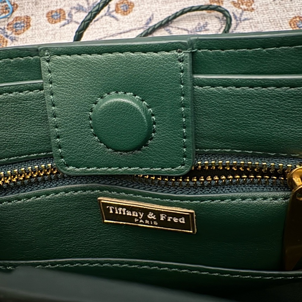 Fred and Tiffany woven leather top handle shoulder bag hunter green - Picture 11 of 15